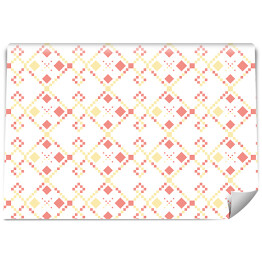 Tapeta winylowa zmywalna w rolce Klasyczna mozaika z wzorem z kwadratów