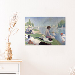Plakat samoprzylepny Georges Seurat "Kąpiący się w Asnieres" - reprodukcja