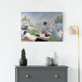 Obraz na płótnie Georges Seurat "Kąpiący się w Asnieres" - reprodukcja