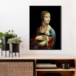 Plakat w ramie Leonardo da Vinci "Dama z łasiczką" - reprodukcja