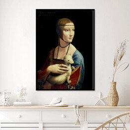 Plakat w ramie Leonardo da Vinci "Dama z łasiczką" - reprodukcja