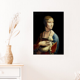 Plakat Leonardo da Vinci "Dama z łasiczką" - reprodukcja