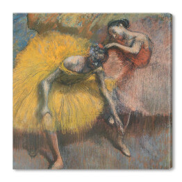 Obraz na płótnie Edgar Degas "Dwoch tancerzy - w żółtym i różowym" - reprodukcja