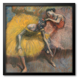 Obraz w ramie Edgar Degas "Dwoch tancerzy - w żółtym i różowym" - reprodukcja