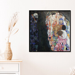 Plakat w ramie Gustav Klimt Śmierć i życie. Reprodukcja obrazu