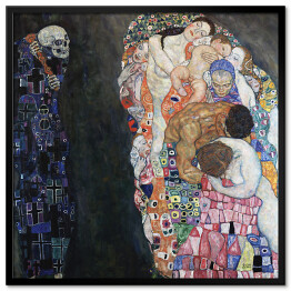 Plakat w ramie Gustav Klimt Śmierć i życie. Reprodukcja obrazu