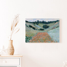 Obraz na płótnie Claude Monet "Pole maków w Hollow w pobliżu Giverny" - reprodukcja