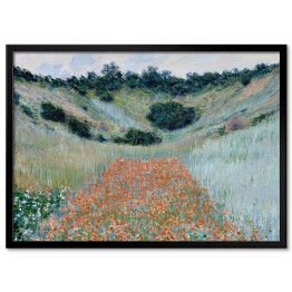 Plakat w ramie Claude Monet "Pole maków w Hollow w pobliżu Giverny" - reprodukcja