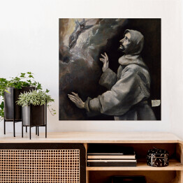 Plakat samoprzylepny El Greco "Św. Franciszek otrzymujący stygmaty" - reprodukcja