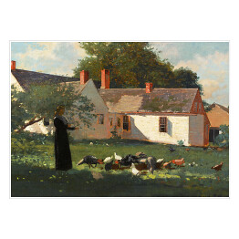 Plakat Winslow Homer. Scena na farmie. Reprodukcja