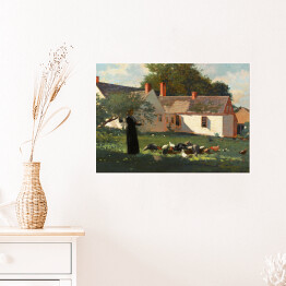 Plakat Winslow Homer. Scena na farmie. Reprodukcja