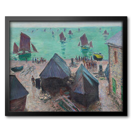 Obraz w ramie Claude Monet "The Departure of Boats, Etretat" - reprodukcja