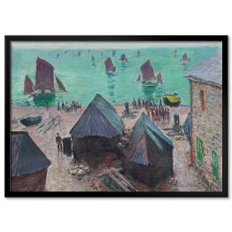 Plakat w ramie Claude Monet "The Departure of Boats, Etretat" - reprodukcja