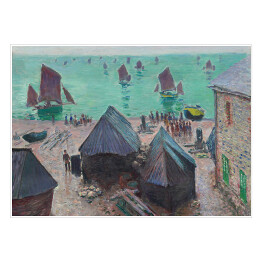 Plakat Claude Monet "The Departure of Boats, Etretat" - reprodukcja