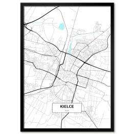 Plakat w ramie Mapa Kielc 