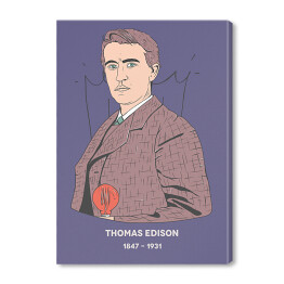 Obraz na płótnie Thomas Edison - znani naukowcy - ilustracja