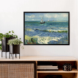 Obraz w ramie Claude Monet "Połów ryb przy plaży w St. Maries" - reprodukcja
