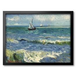 Obraz w ramie Claude Monet "Połów ryb przy plaży w St. Maries" - reprodukcja