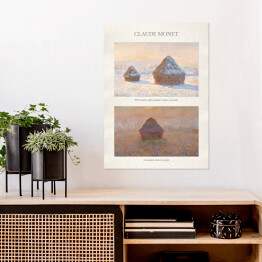 Plakat samoprzylepny Claude Monet. Krajobrazy - reprodukcje z napisem. Plakat z passe partout
