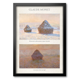 Obraz w ramie Claude Monet. Krajobrazy - reprodukcje z napisem. Plakat z passe partout