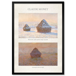 Plakat w ramie Claude Monet. Krajobrazy - reprodukcje z napisem. Plakat z passe partout