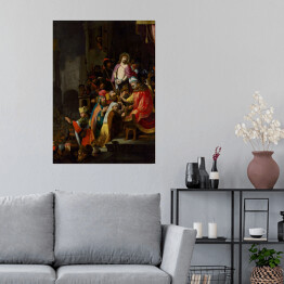 Plakat Rembrandt Chrystus przed Piłatem. Reprodukcja