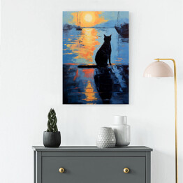 Obraz klasyczny Kot à la Claude Monet