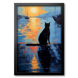 Obraz w ramie Kot à la Claude Monet
