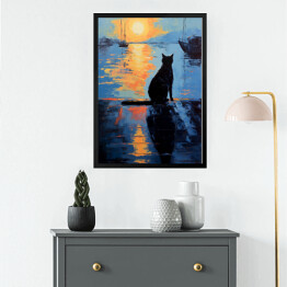 Obraz w ramie Kot à la Claude Monet
