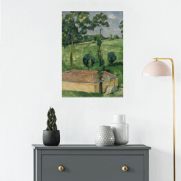 Plakat samoprzylepny Paul Cézanne "Dom wiosną" - reprodukcja 