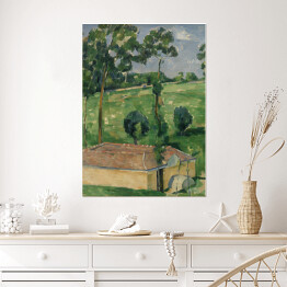Plakat samoprzylepny Paul Cézanne "Dom wiosną" - reprodukcja 
