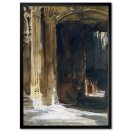 Plakat w ramie John Singer Sargent Cathedral Interior. Reprodukcja obrazu