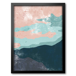 Obraz w ramie Pastelowe abstrakcje - morze