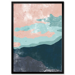 Plakat w ramie Pastelowe abstrakcje - morze
