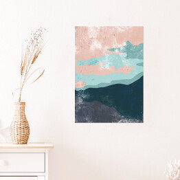 Plakat samoprzylepny Pastelowe abstrakcje - morze