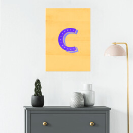 Plakat samoprzylepny Kolorowe litery z efektem 3D - "C"