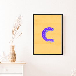 Obraz w ramie Kolorowe litery z efektem 3D - "C"