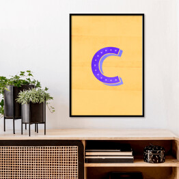 Plakat w ramie Kolorowe litery z efektem 3D - "C"