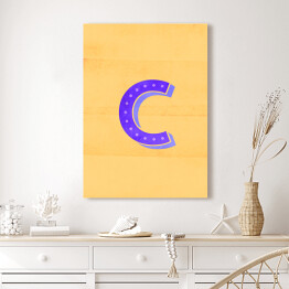 Obraz klasyczny Kolorowe litery z efektem 3D - "C"