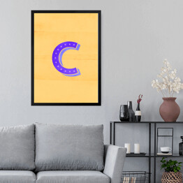 Obraz w ramie Kolorowe litery z efektem 3D - "C"