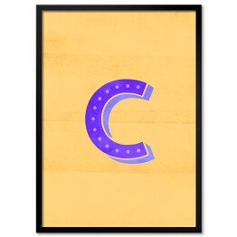 Plakat w ramie Kolorowe litery z efektem 3D - "C"
