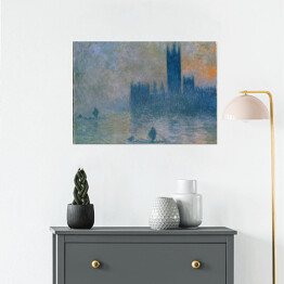 Plakat Claude Monet "Pałac Westminsterski" - reprodukcja 