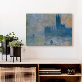 Obraz na płótnie Claude Monet "Pałac Westminsterski" - reprodukcja 