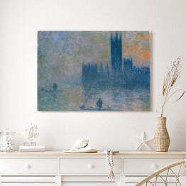 Obraz na płótnie Claude Monet "Pałac Westminsterski" - reprodukcja 
