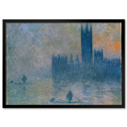 Plakat w ramie Claude Monet "Pałac Westminsterski" - reprodukcja 