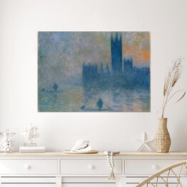Plakat samoprzylepny Claude Monet "Pałac Westminsterski" - reprodukcja 