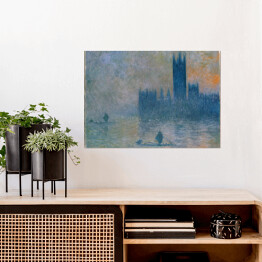 Plakat samoprzylepny Claude Monet "Pałac Westminsterski" - reprodukcja 