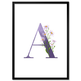 Obraz klasyczny Roślinny alfabet - litera A jak aster