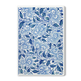 Obraz na płótnie Błękitny ornament kwiatowy