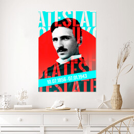 Plakat Tesla - nowoczesna sztuka konceptualna